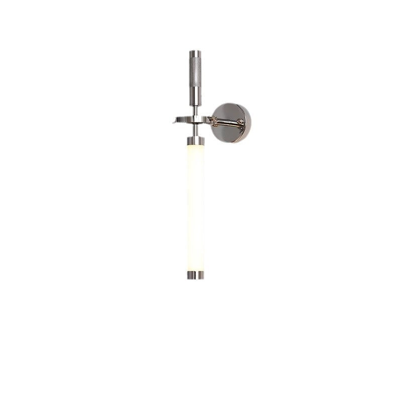 Zeitgenössische industrielle Acryl-Metall-Säulen-LED-Wandleuchte für das Schlafzimmer 