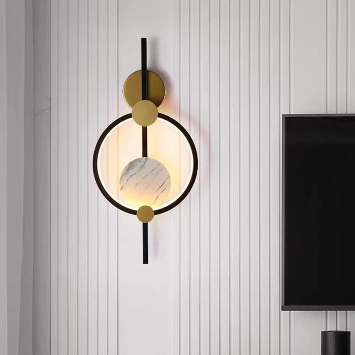 Modern Art Deco Silicone &amp; Iron Round LED Wall Sconce Lamp For Living Room