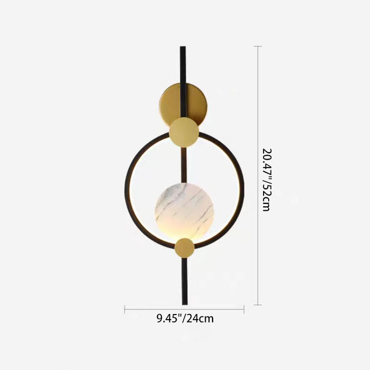 Modern Art Deco Silicone &amp; Iron Round LED Wall Sconce Lamp For Living Room