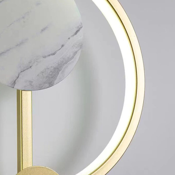 Modern Art Deco Silicone &amp; Iron Round LED Wall Sconce Lamp For Living Room