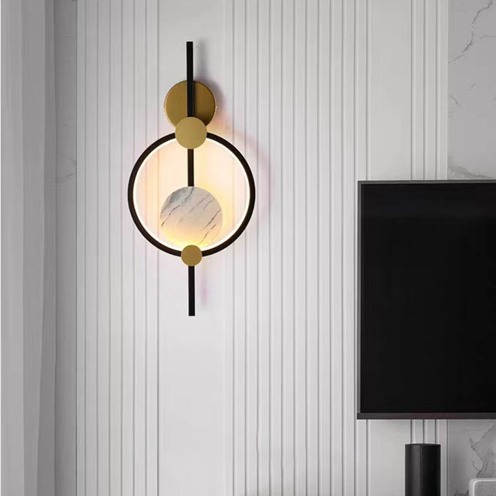 Modern Art Deco Silicone &amp; Iron Round LED Wall Sconce Lamp For Living Room