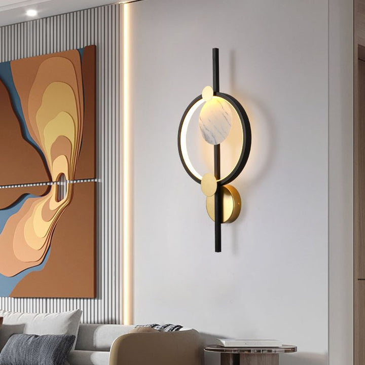 Modern Art Deco Silicone &amp; Iron Round LED Wall Sconce Lamp For Living Room
