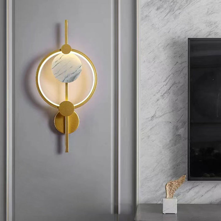 Modern Art Deco Silicone &amp; Iron Round LED Wall Sconce Lamp For Living Room