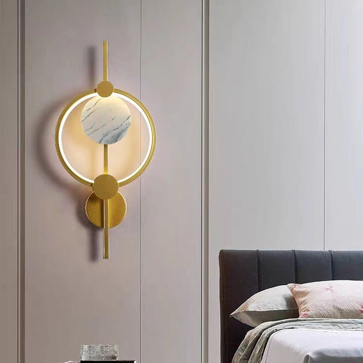 Modern Art Deco Silicone &amp; Iron Round LED Wall Sconce Lamp For Living Room