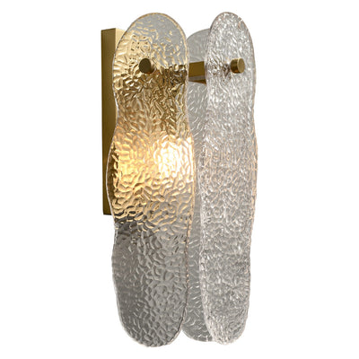 Moderne minimalistische Wasserwellen-Eisen-Glas-1-Licht-Wandleuchte für das Schlafzimmer 