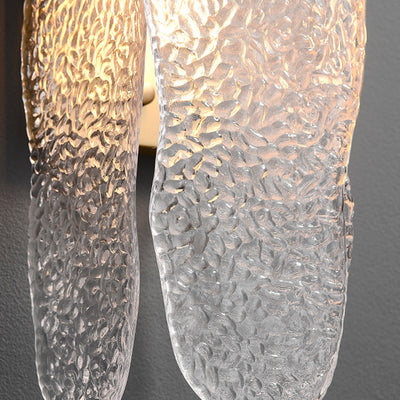 Moderne minimalistische Wasserwellen-Eisen-Glas-1-Licht-Wandleuchte für das Schlafzimmer 