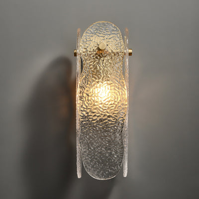 Moderne minimalistische Wasserwellen-Eisen-Glas-1-Licht-Wandleuchte für das Schlafzimmer 