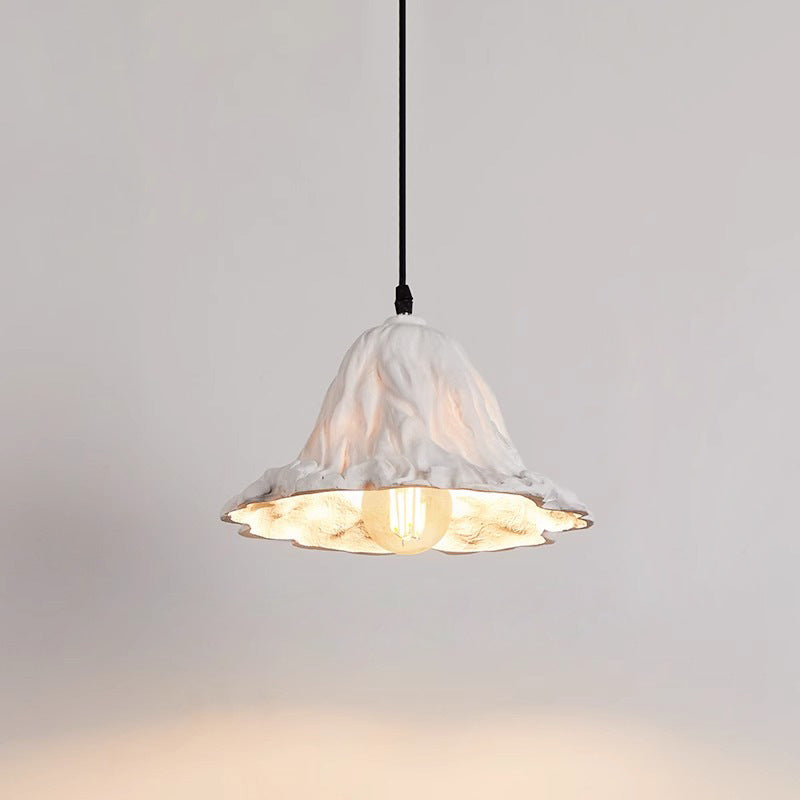 Traditionelle japanische Lotusblatt-Metallharz 1-Licht-Pendelleuchte für Esszimmer 