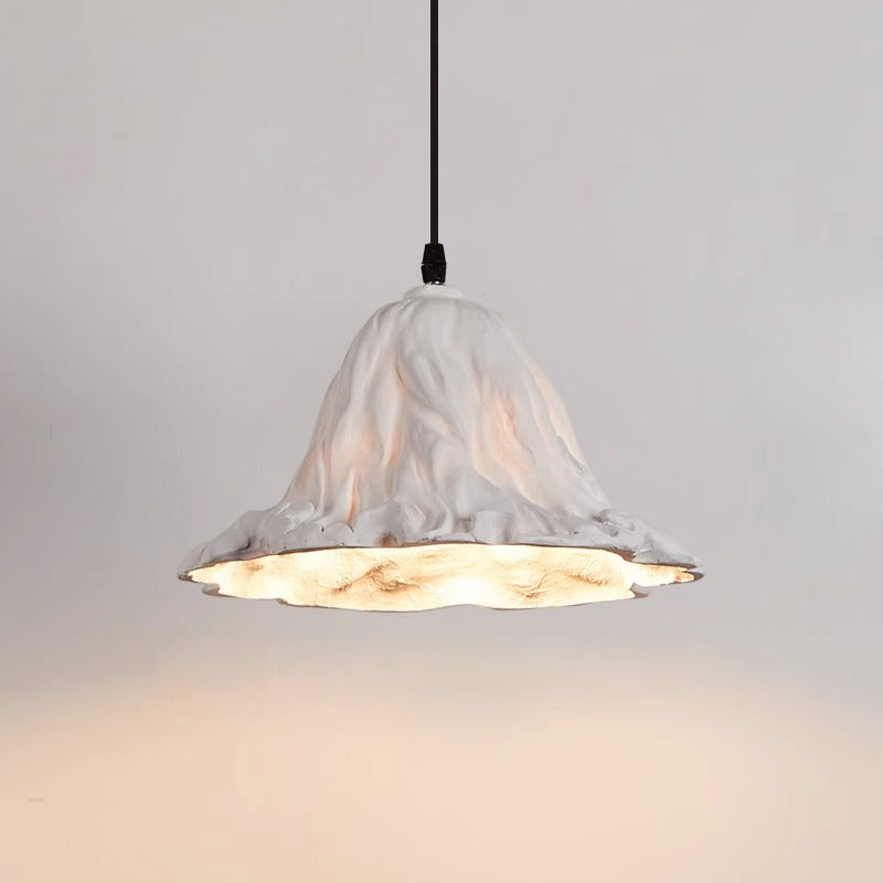 Traditionelle japanische Lotusblatt-Metallharz 1-Licht-Pendelleuchte für Esszimmer 