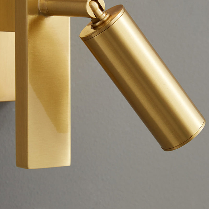 Contemporary Luxury Strip Copper Acrylic LED Wall Sconce Lamp For Bedroom