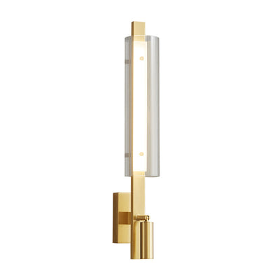 Contemporary Luxury Strip Copper Acrylic LED Wall Sconce Lamp For Bedroom