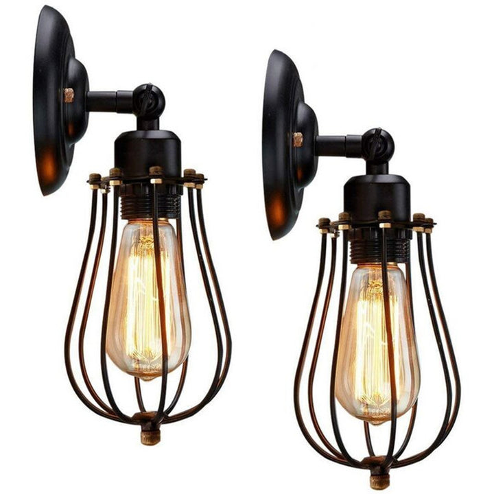 Contemporáneo Industrial Tapa de Olla de Hierro Lámpara de Aplique de Pared de 1 Luz Para Comedor 
