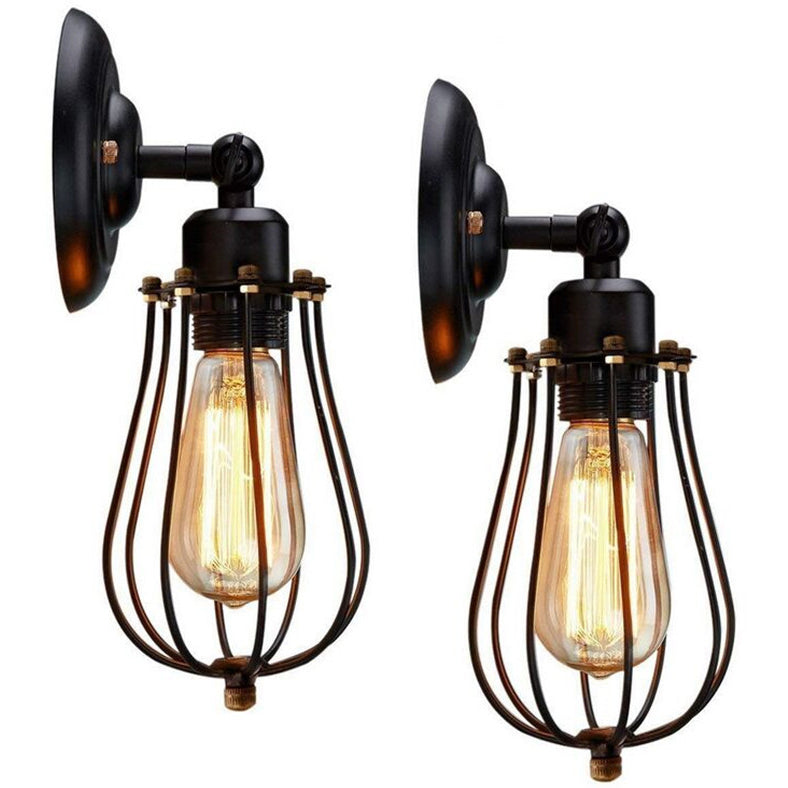 Lampe murale 1 lumière en fer avec couvercle de pot industriel contemporain pour salle à manger 