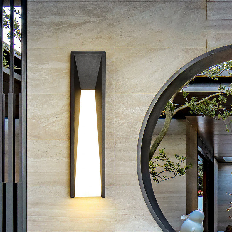 Modern Minimalist Waterproof Rectangular Stainless Steel Acrylic LED O ...