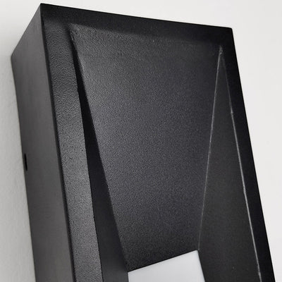Moderne minimalistische wasserdichte rechteckige Edelstahl-Acryl-LED-Außenwandleuchte für den Garten 
