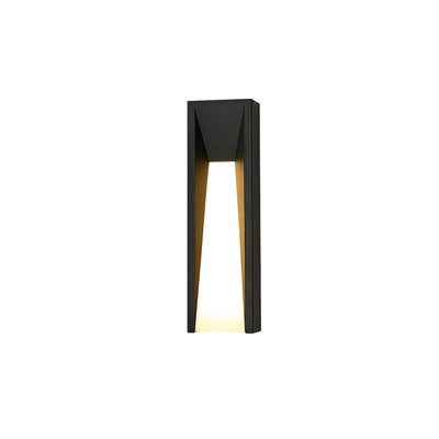 Moderne minimalistische wasserdichte rechteckige Edelstahl-Acryl-LED-Außenwandleuchte für den Garten 