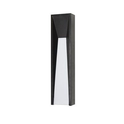 Moderne minimalistische wasserdichte rechteckige Edelstahl-Acryl-LED-Außenwandleuchte für den Garten 