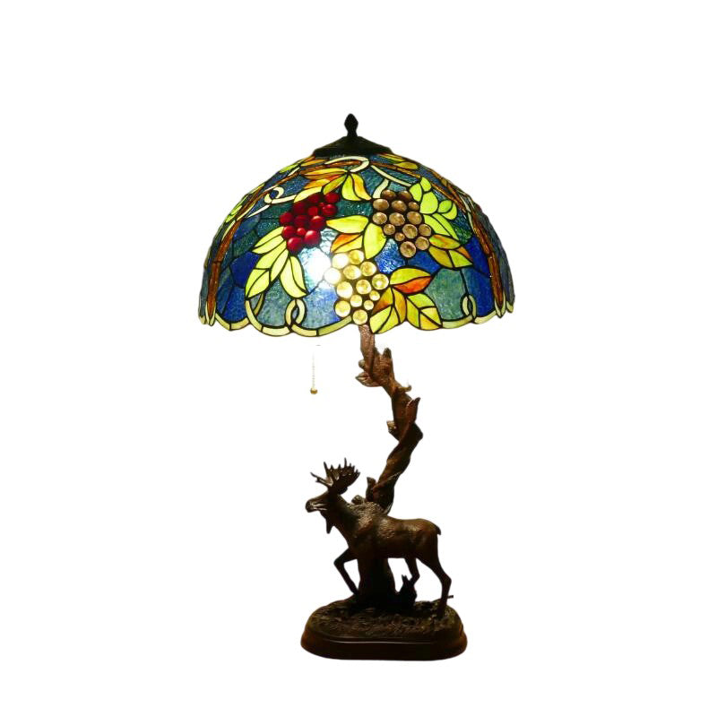 Traditionelle Tiffany-Hirschharzglas 1-Licht-Tischlampe für das Studium 