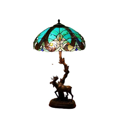 Traditionelle Tiffany-Hirschharzglas 1-Licht-Tischlampe für das Studium 