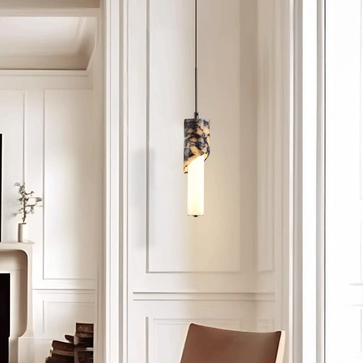 Lustre à LED en métal, marbre et verre moderne de luxe pour chambre 