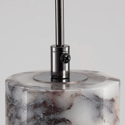 Modern Luxury Columnar Metal Marble Glass LED Pendant Light For Bedroom