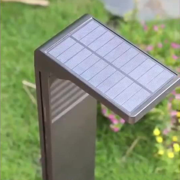 Éclairage paysager solaire à LED en forme de L minimaliste moderne et étanche en ABS et plastiques pour jardin 