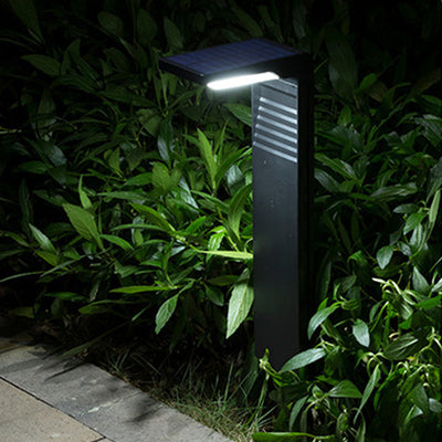 Éclairage paysager solaire à LED en forme de L minimaliste moderne et étanche en ABS et plastiques pour jardin 