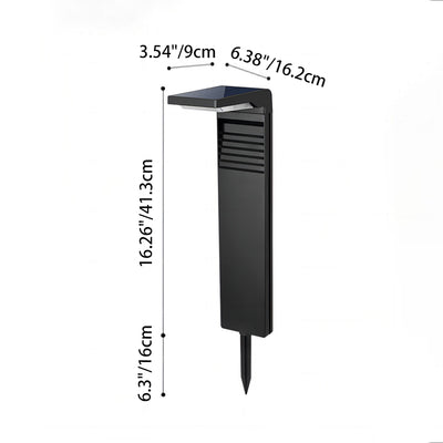 Éclairage paysager solaire à LED en forme de L minimaliste moderne et étanche en ABS et plastiques pour jardin 