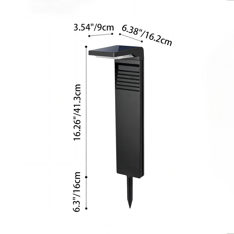 Éclairage paysager solaire à LED en forme de L minimaliste moderne et étanche en ABS et plastiques pour jardin 