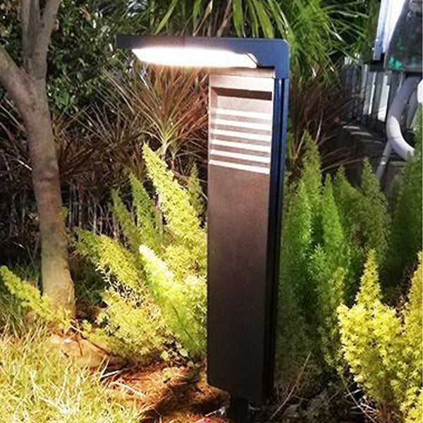Éclairage paysager solaire à LED en forme de L minimaliste moderne et étanche en ABS et plastiques pour jardin 