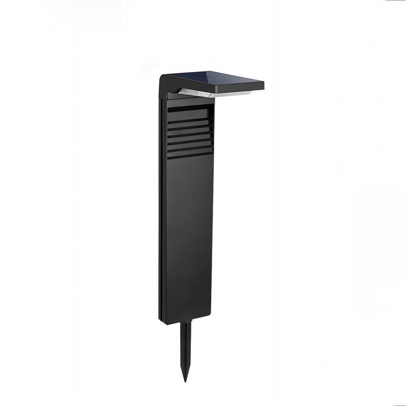 Éclairage paysager solaire à LED en forme de L minimaliste moderne et étanche en ABS et plastiques pour jardin 