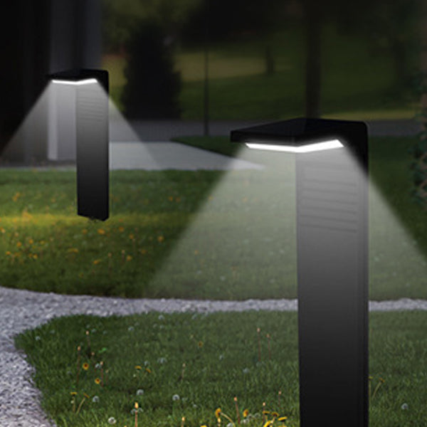Éclairage paysager solaire à LED en forme de L minimaliste moderne et étanche en ABS et plastiques pour jardin 