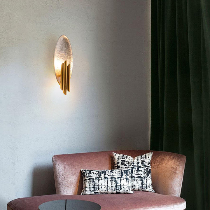Contemporary Creative Elliptical Iron Resin 2-Light Wall Sconce Lamp For Bedroom