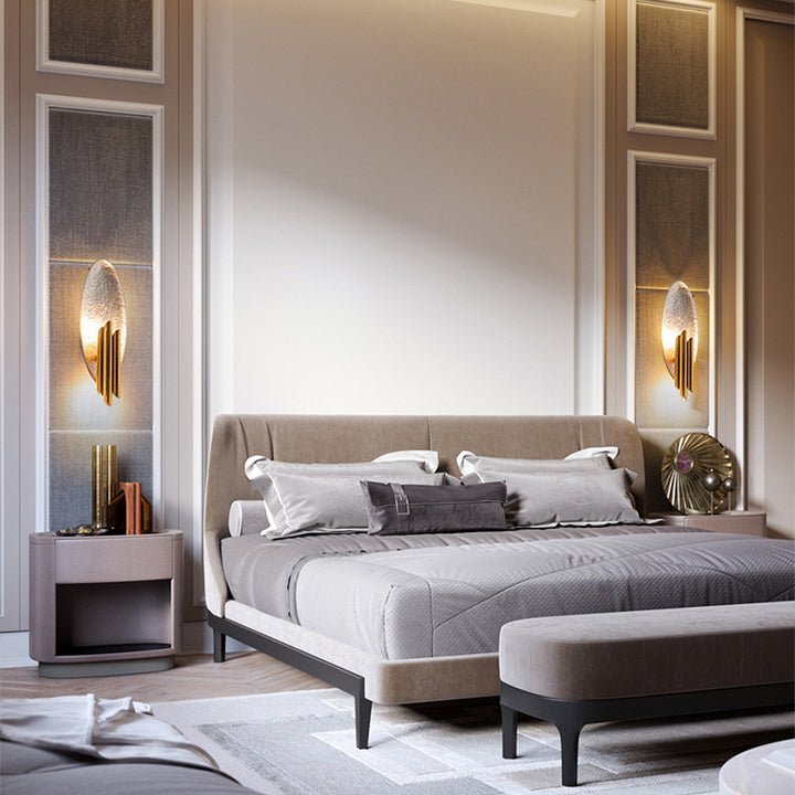 Contemporary Creative Elliptical Iron Resin 2-Light Wall Sconce Lamp For Bedroom