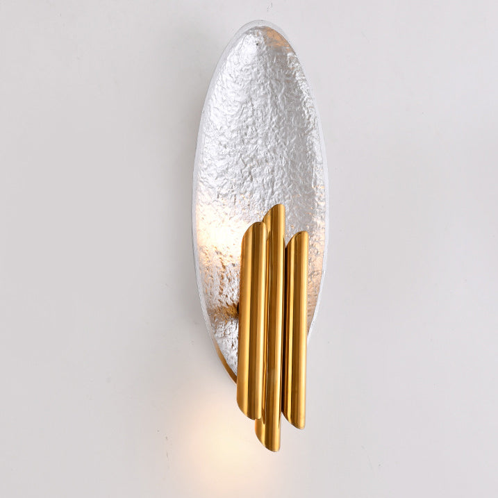 Applique murale contemporaine créative elliptique en fer et résine à 2 lumières pour chambre 