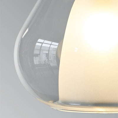 Modern Minimalist Water Droplet Iron Glass 1-Light Pendant Light For Living Room