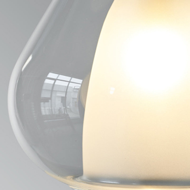 Modern Minimalist Water Droplet Iron Glass 1-Light Pendant Light For Living Room