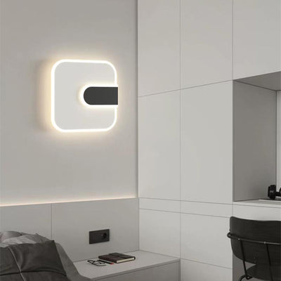 Modern Minimalist Round & Square Iron Acrylic LED Wall Sconce Lamp For Hallway