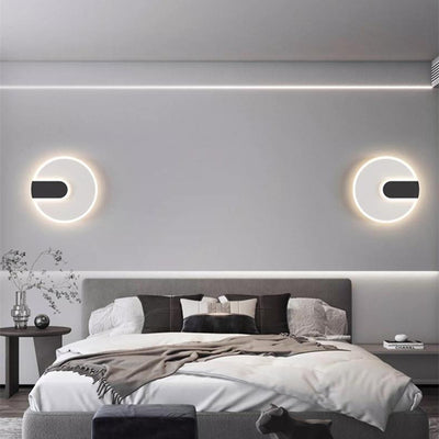 Modern Minimalist Round & Square Iron Acrylic LED Wall Sconce Lamp For Hallway