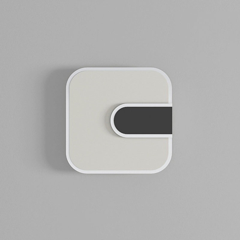 Modern Minimalist Round & Square Iron Acrylic LED Wall Sconce Lamp For Hallway