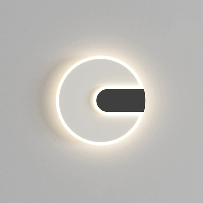 Modern Minimalist Round & Square Iron Acrylic LED Wall Sconce Lamp For Hallway