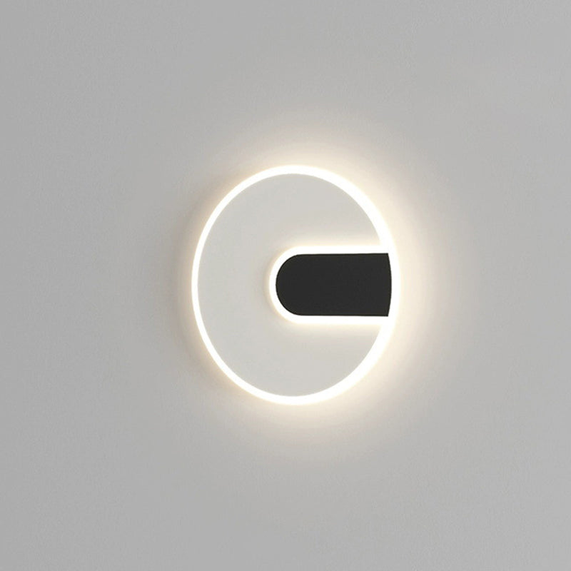 Modern Minimalist Round & Square Iron Acrylic LED Wall Sconce Lamp For Hallway