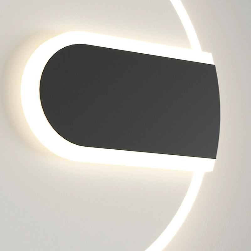 Modern Minimalist Round & Square Iron Acrylic LED Wall Sconce Lamp For Hallway