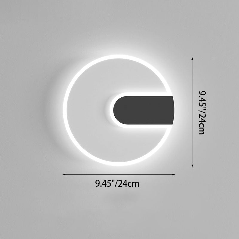 Modern Minimalist Round & Square Iron Acrylic LED Wall Sconce Lamp For Hallway