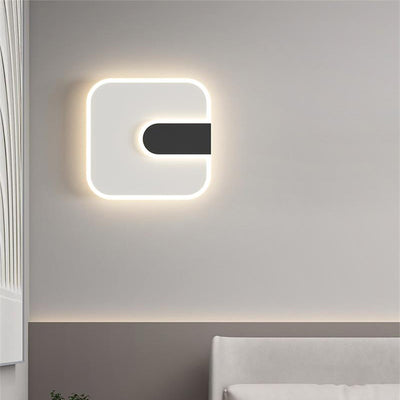 Modern Minimalist Round & Square Iron Acrylic LED Wall Sconce Lamp For Hallway