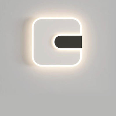 Modern Minimalist Round & Square Iron Acrylic LED Wall Sconce Lamp For Hallway