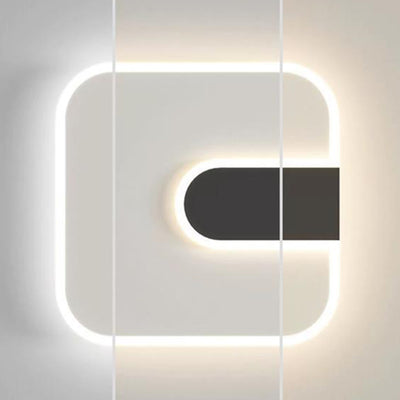 Modern Minimalist Round & Square Iron Acrylic LED Wall Sconce Lamp For Hallway