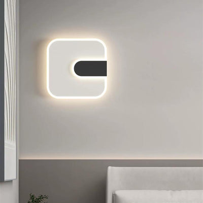 Modern Minimalist Round & Square Iron Acrylic LED Wall Sconce Lamp For Hallway