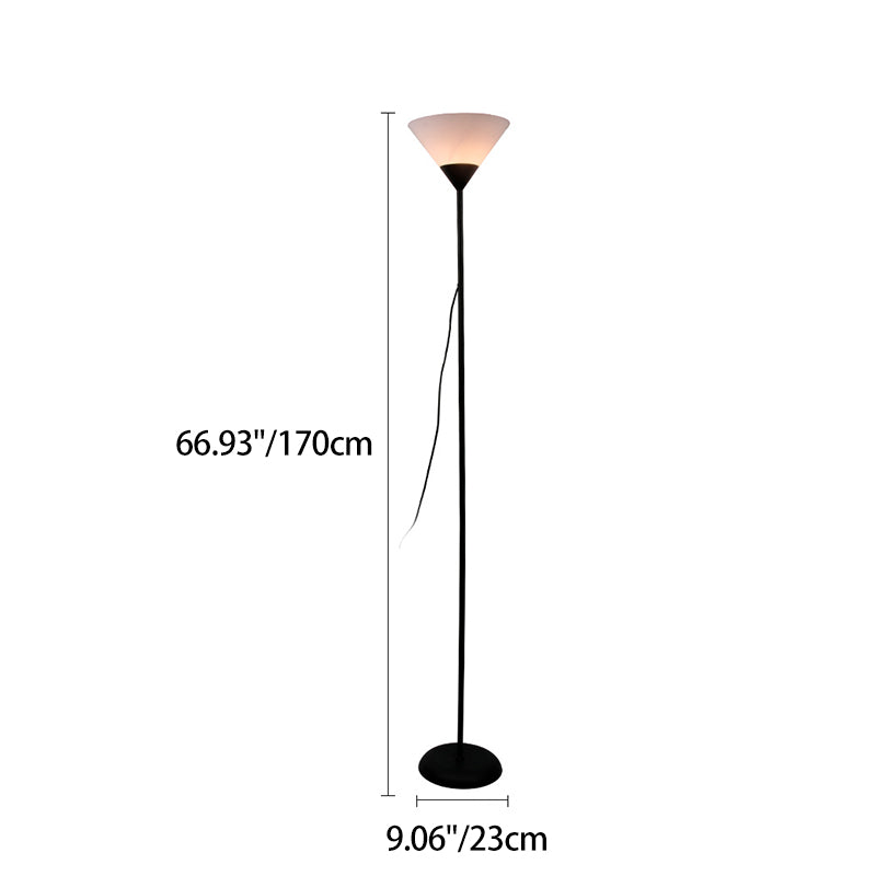 Modern Minimalist Fan Shape Iron Plastic 1/2-Light Standing Floor Lamp For Study