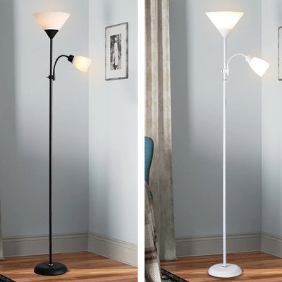 Lámpara de pie moderna minimalista con forma de abanico de hierro acrílico de 1/2 luces para estudio 